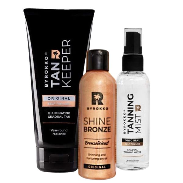 Byrokko Glammed Up Bundle Tan Keeper + Tanning Mist + Shine Bronze zdjęcie 1