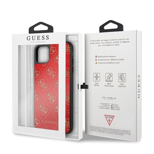 Guess 4G Double Layer Glitter Case - Etui iPhone 11 Pro Max (Red) na Arena.pl