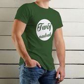 Zielona, bawełniana koszulka z Twoim nadrukiem L