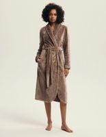 Szlafrok Damski Na Prezent Elegancki XL/XXL COFFEE