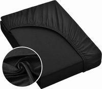 Prześcieradło z gumką jersey Design91 140X200 czarny