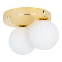 Lampa sufitowa, plafon biały, złoty do salonu, jadalni i kuchni - BIANCA 2
