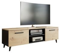 Szafka RTV Bergen 120  dąb artisan/czarny