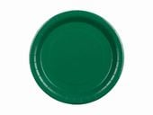 Talerzyki papierowe Basic zielone ciemne butelkowe, 23 cm 6 szt.
