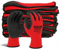 36x RĘKAWICE robocze RĘKAWICZKI ochronne BHP powlekane LATEKS porowate 7