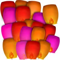 LAMPION SZCZĘŚCIA LATAJĄCY LAMPION ŻYCZEŃ ŚLUB PANIEŃSKI KOMUNIA WESELE 20X