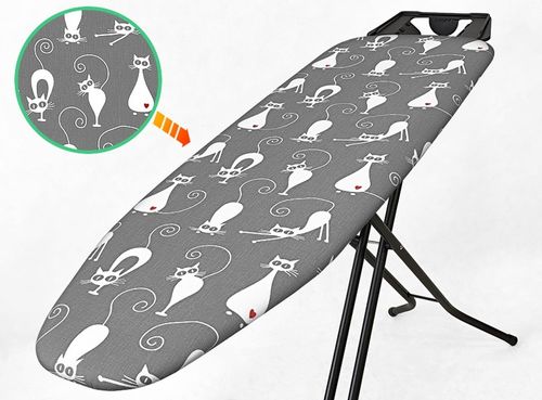 Pokrowiec na deskę do prasowania z kotami podkładem PREMIUM BAWEŁNA 100% na Arena.pl