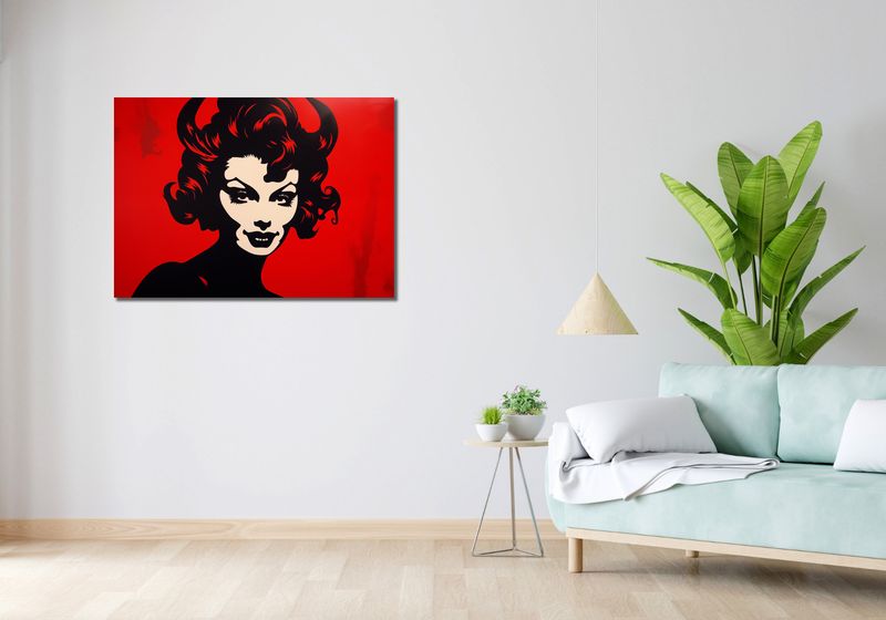 Obraz 100x70cm Czerwona Diablica zdjęcie 2