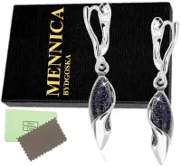 DŁUGIE KOLCZYKI SREBRNE NOC KAIRU WISZĄCE, KOLCZYKI SREBRO 925 ANGIELSKIE