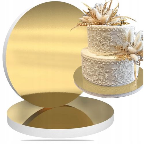 PODKŁAD POD TORT 20 cm ZŁOTY ZESTAW na Arena.pl