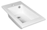 Umywalka Line 50 z Powłoką NanoShine 50x25 Cienki Rant Mała Toaleta WC