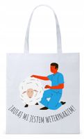 Dla Weterynarza Na Prezent Torba Eco Biała Shopper Z Nadrukiem Ze Zdjęciem