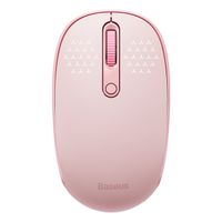 Myszka bezprzewodowa 3 tryby łączności 2.4GHz Bluetooth 3.0 5.0 F01B - różowa