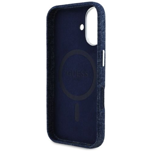 etui guess denim triangle logo magsafe   do iphone 16 niebieski na Arena.pl