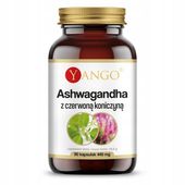 Ashwagandha z czerwoną koniczyną - 90 kapsułek Yango