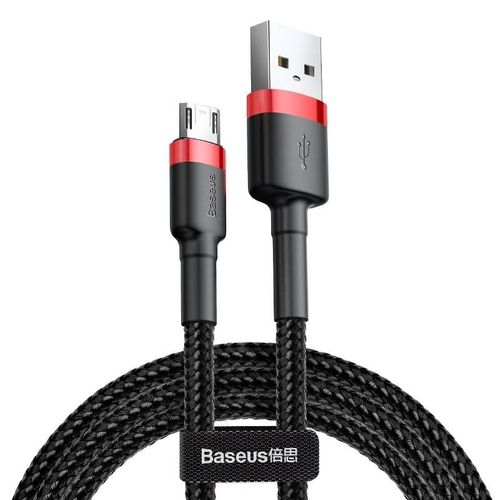 Kabel Micro USB Baseus Cafule 1.5A 2m (czerwono-czarny) na Arena.pl