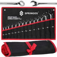 ZESTAW KLUCZY PŁASKO-OCZKOWYCH 14 el. KLUCZE PŁASKIE OCZKOWE ETUI 8-24 mm