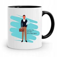 Kubek Czarny Architekta Zaufaj Jestem Architektem Z Nadrukiem Ze Zdjęciem