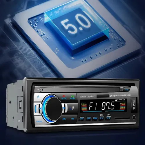 Radio samochodowe bluetooth usb aux sd 1-din mikrofon + pilot 4 x 60w na Arena.pl