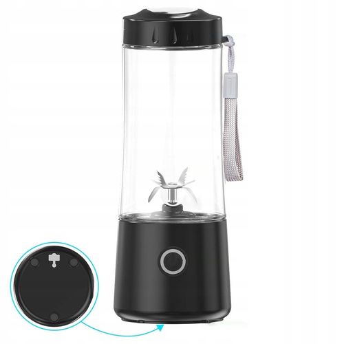 BLENDER PRZENOŚNY BEZPRZEWODOWY TURYSTYCZNY KUBEK 400ML ŁADOWANIE PRZEZ USB na Arena.pl