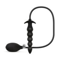 anal collection - inflatable anal plug with pump 20 cm - black