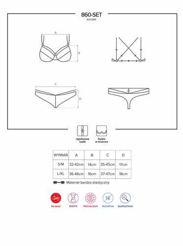 komplet dwuczęściowy obsessive czerwony l xl na Arena.pl