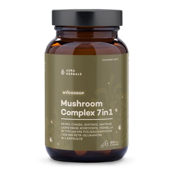 Aura Herbals Mycodrop, Mushroom Complex 7 w 1 - 60 kaps. zdjęcie 1