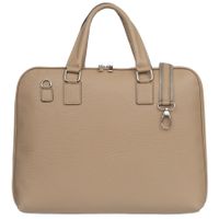 VERA PELLE torebka skórzana teczka A4 torba na laptopa na ramię V537 beżowa