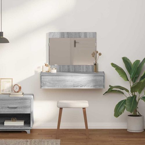 Toaletka Szary 83 x 40 x 70 cm Materiał drewnopochodny na Arena.pl