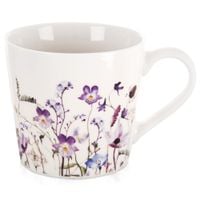 Kubek Porcelanowy do Napojów Picia Kawy Herbaty Ziół Kolorowy Kwiaty 430 ml