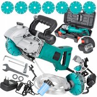 BRUZDOWNICA DO BETONU LASER REGULACJA BRUZD ZRASZANIE TARCZ ZESTAW XXL MOC