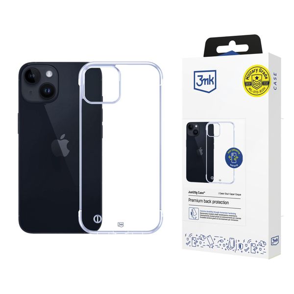 apple iphone 15 plus - 3mk just20g clear case zdjęcie 1