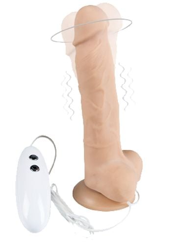 dildo z wibracją rotacją pilot cielisty 18 cm na Arena.pl