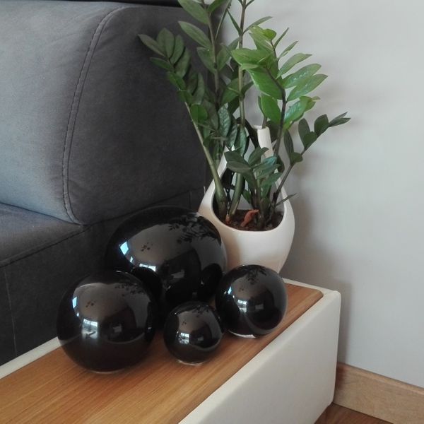 Kula dekoracyjna ceramiczna biała 9 cm zdjęcie 6