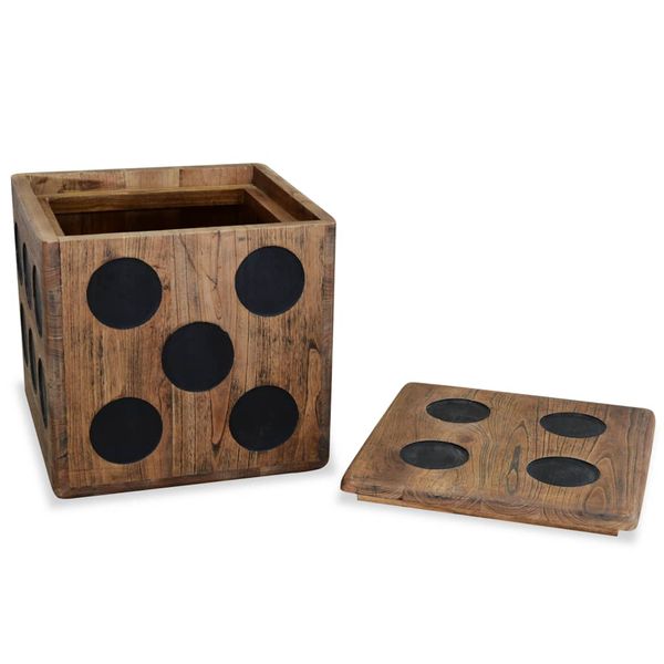 Pudełko do przechowywania, drewno mindi, 40 x 40 x 40 cm na Arena.pl