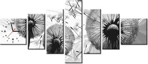 70CM 160CM ZEGAR 7 ELEME DMUCHAWCE SZAROŚCIACH DRUK OBRAZ na Arena.pl