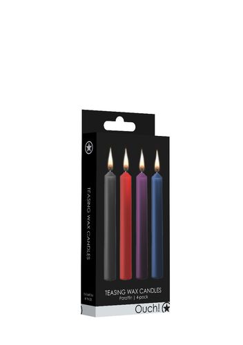 teasing wax candles 4-pack mixed colors - wielokolorowy zestaw na Arena.pl