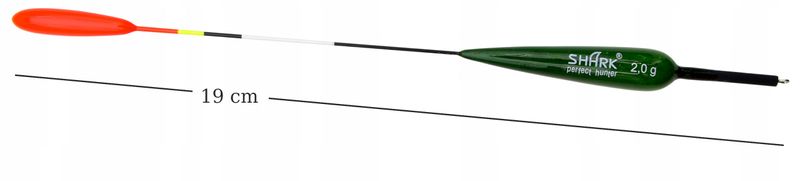 Spławik Przelotowy z BALSY SHARK Perfekt Hunter 2,0 g / 19 cm zdjęcie 2