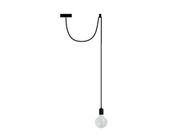 LAMPA WISZĄCA PAJĄK 1  ELEMENTY METALOWE - CZARNA E27