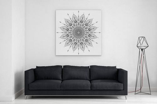 OBRAZ NA PŁÓTNIE CANVAS ABSTRAKCJA MANDALA 12 70X70 CM na Arena.pl