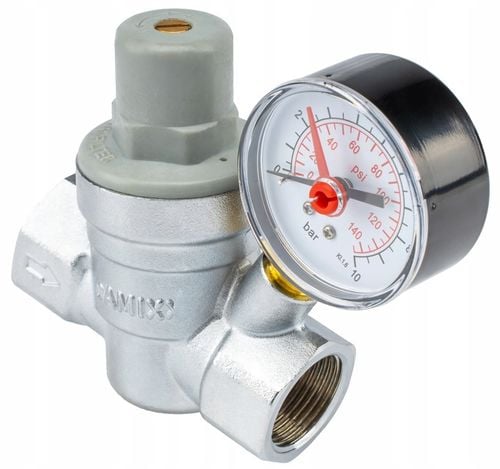 REDUKTOR CIŚNIENIA WODY Z MANOMETREM 3/4'' DN20 REGULATOR 1,5-6,5 BAR na Arena.pl