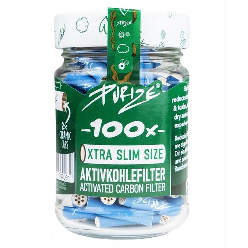PURIZE Xtra Slim|Aktywne Filtry węglowe|Filterki z węglem aktywnym 100 szt. na Arena.pl