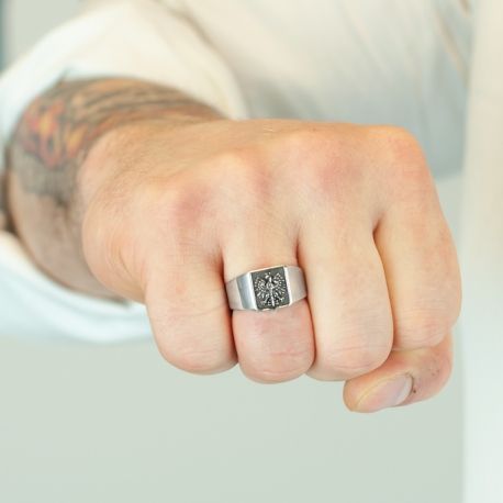 SREBRNY SYGNET Z ORŁEM PRÓBA SREBRA 925 GRAWER GRATIS zdjęcie 4