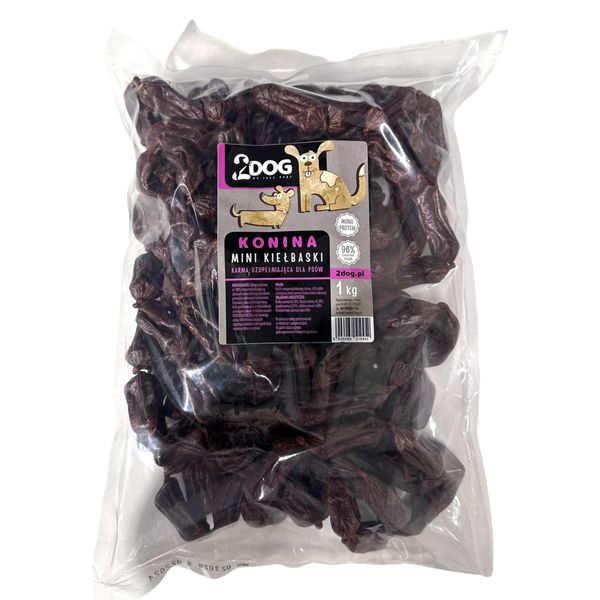 2Dog MINI Kiełbaski koń 1kg zdjęcie 1