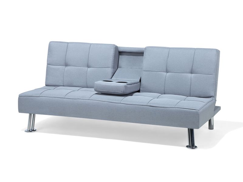 Sofa rozkładana jasnoszara ROXEN zdjęcie 5