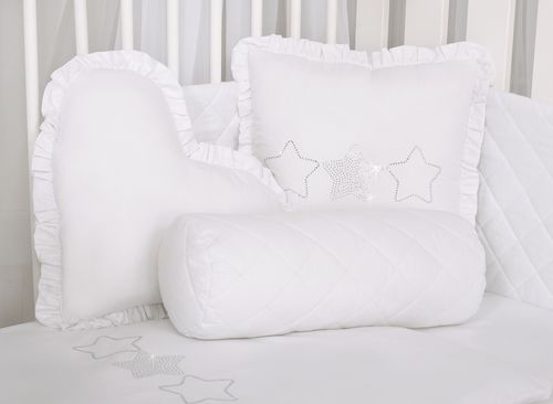 Dekoracyjna poduszka serce - biały na Arena.pl