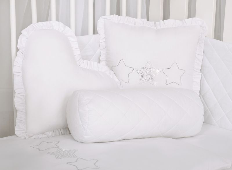 Dekoracyjna poduszka serce - biały zdjęcie 2