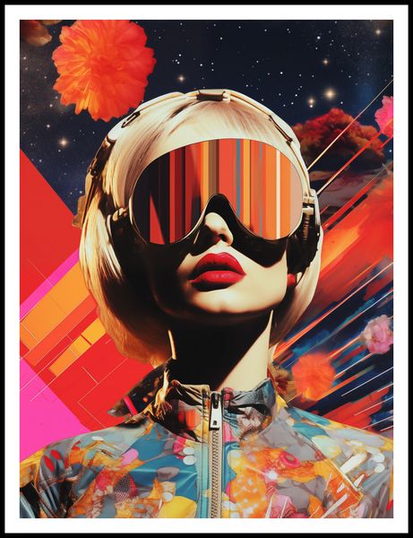 Plakat 75x100cm Retrofuturystyczna Muza zdjęcie 3