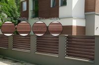 Przęsło ogrodzeniowe poziome 200x120 z imitacji drewna