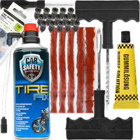 ZESTAW DO NAPRAWY OPON WKRĘTY KOŁKI SZNURKI KLEJ SZYDŁO USZCZELNIACZ SPRAY